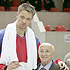 Alexander Gomelskiy and MVP of  the game David Andersen (photo M. Serbin)