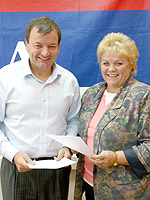 Sergey Kushchenko and Valentina Bashkirova (photo cskabasket.com)