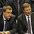 Andrey Vatutin, Sergey Ivanov and Sergey Kushchenko  (photo M. Serbin, cskabasket.com)