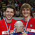 Viktor Khryapa and Andrey Kirilenko (photo M. Serbin, cskabasket.com)