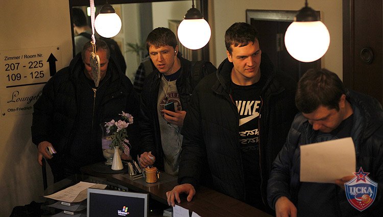 Dmitriy Shakulin, Viktor Khryapa, Alexandr Kaun and Andrey Shchepankov (photo M. Serbin, cskabasket.com)