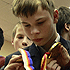 Посмотрели олимпийские медали Сергея Тараканова (фото: М. Сербин, cskabasket.com)