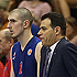 Nando De Colo and Dimitris Itoudis (photo: M. Serbin, cskabasket.com)