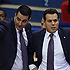 Andreas Pistiolis and Dimitris Itoudis (photo: M. Serbin, cskabasket.com)