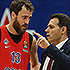 Sergio Rodriguez and Dimitris Itoudis (photo: M. Serbin, cskabasket.com)